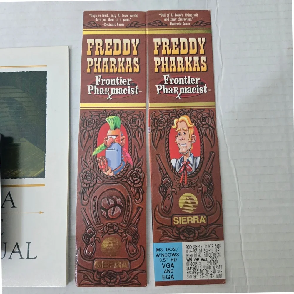 Freddy Pharkas Frontier Pharmacist PC 1993 Vintage Floppy Disks Sierra Al Lowe